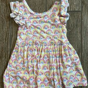 Little Sleepies - Pastel Rainbows Flutter Twirl Dress w/ Bodysuit